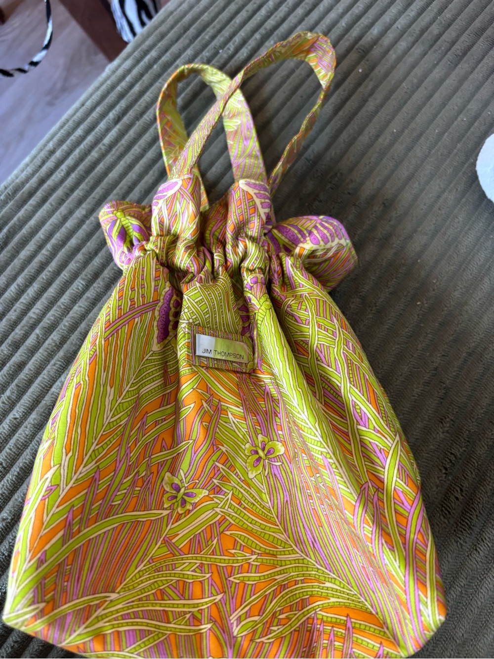 Jim Thompson Lime & purple purse